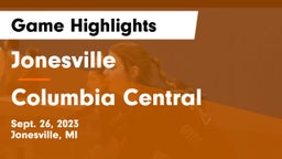 Jonesville  vs Columbia Central  Game Highlights - Sept. 26, 2023