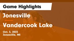 Jonesville  vs Vandercook Lake  Game Highlights - Oct. 3, 2023