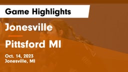 Jonesville  vs Pittsford MI Game Highlights - Oct. 14, 2023