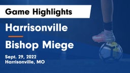 Harrisonville  vs Bishop Miege  Game Highlights - Sept. 29, 2022