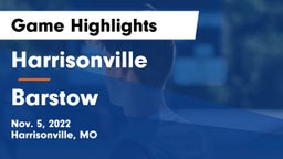 Harrisonville  vs Barstow Game Highlights - Nov. 5, 2022
