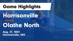Harrisonville  vs Olathe North  Game Highlights - Aug. 27, 2022