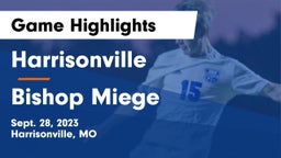 Harrisonville  vs Bishop Miege  Game Highlights - Sept. 28, 2023