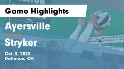 Ayersville  vs Stryker  Game Highlights - Oct. 3, 2023
