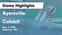 Ayersville  vs Calvert  Game Highlights - Nov. 2, 2023