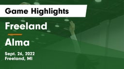 Freeland  vs Alma  Game Highlights - Sept. 26, 2022