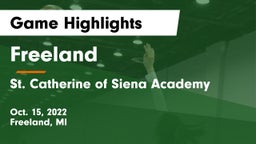 Freeland  vs St. Catherine of Siena Academy  Game Highlights - Oct. 15, 2022