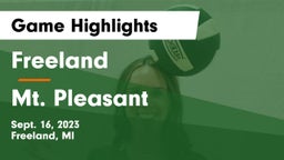 Freeland  vs Mt. Pleasant  Game Highlights - Sept. 16, 2023