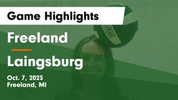 Freeland  vs Laingsburg  Game Highlights - Oct. 7, 2023