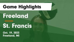Freeland  vs St. Francis  Game Highlights - Oct. 19, 2023