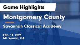 Montgomery County  vs Savannah Classical Academy  Game Highlights - Feb. 14, 2023