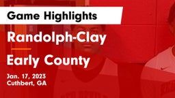 Randolph-Clay  vs Early County Game Highlights - Jan. 17, 2023