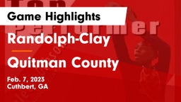 Randolph-Clay  vs Quitman County Game Highlights - Feb. 7, 2023
