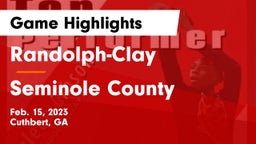 Randolph-Clay  vs Seminole County Game Highlights - Feb. 15, 2023