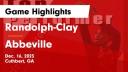Randolph-Clay  vs Abbeville  Game Highlights - Dec. 16, 2023