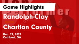 Randolph-Clay  vs Charlton County  Game Highlights - Dec. 22, 2023