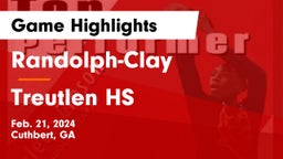 Randolph-Clay  vs Treutlen HS Game Highlights - Feb. 21, 2024