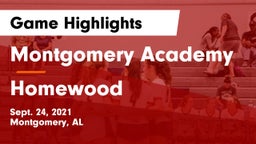 Montgomery Academy  vs Homewood  Game Highlights - Sept. 24, 2021