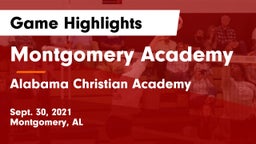 Montgomery Academy  vs Alabama Christian Academy  Game Highlights - Sept. 30, 2021