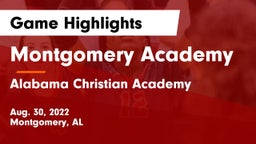 Montgomery Academy  vs Alabama Christian Academy  Game Highlights - Aug. 30, 2022