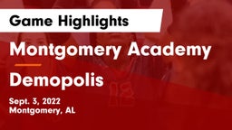 Montgomery Academy  vs Demopolis  Game Highlights - Sept. 3, 2022