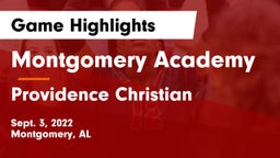 Montgomery Academy  vs Providence Christian  Game Highlights - Sept. 3, 2022