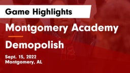 Montgomery Academy  vs Demopolish Game Highlights - Sept. 15, 2022