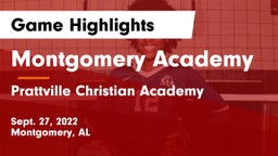 Montgomery Academy  vs Prattville Christian Academy  Game Highlights - Sept. 27, 2022