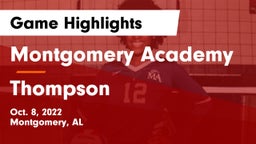 Montgomery Academy  vs Thompson  Game Highlights - Oct. 8, 2022