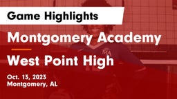 Montgomery Academy  vs West Point High Game Highlights - Oct. 13, 2023