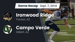 Recap: Ironwood Ridge  vs. Campo Verde  2018
