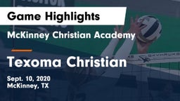 McKinney Christian Academy vs Texoma Christian Game Highlights - Sept. 10, 2020