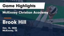 McKinney Christian Academy vs Brook Hill   Game Highlights - Oct. 15, 2020