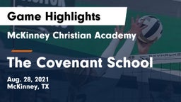 McKinney Christian Academy vs The Covenant School Game Highlights - Aug. 28, 2021