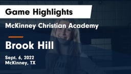 McKinney Christian Academy vs Brook Hill   Game Highlights - Sept. 6, 2022