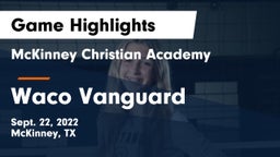 McKinney Christian Academy vs Waco Vanguard  Game Highlights - Sept. 22, 2022