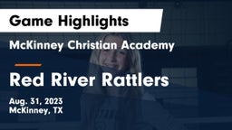 McKinney Christian Academy vs Red River Rattlers Game Highlights - Aug. 31, 2023