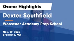 Dexter Southfield  vs Worcester Academy Prep School Game Highlights - Nov. 29, 2023