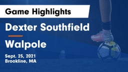 Dexter Southfield  vs Walpole Game Highlights - Sept. 25, 2021