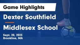 Dexter Southfield  vs Middlesex School Game Highlights - Sept. 20, 2023