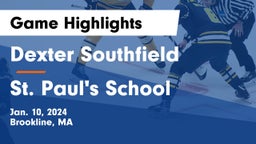 Dexter Southfield  vs St. Paul's School Game Highlights - Jan. 10, 2024