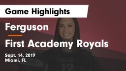 Ferguson  vs First Academy Royals Game Highlights - Sept. 14, 2019