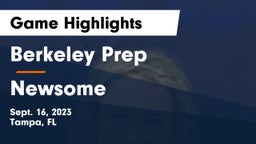 Berkeley Prep  vs Newsome  Game Highlights - Sept. 16, 2023