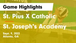 St. Pius X Catholic  vs St. Joseph's Academy Game Highlights - Sept. 9, 2022
