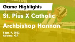 St. Pius X Catholic  vs Archbishop Hannan  Game Highlights - Sept. 9, 2022