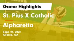 St. Pius X Catholic  vs Alpharetta Game Highlights - Sept. 24, 2022