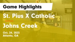 St. Pius X Catholic  vs Johns Creek  Game Highlights - Oct. 24, 2023