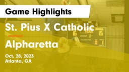 St. Pius X Catholic  vs Alpharetta  Game Highlights - Oct. 28, 2023