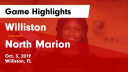 Williston  vs North Marion Game Highlights - Oct. 3, 2019