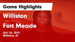Williston  vs Fort Meade Game Highlights - Oct. 24, 2019